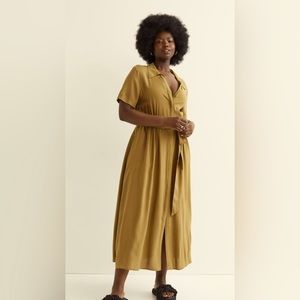 H&M bloggers favorite tie belt shirt dress NWT